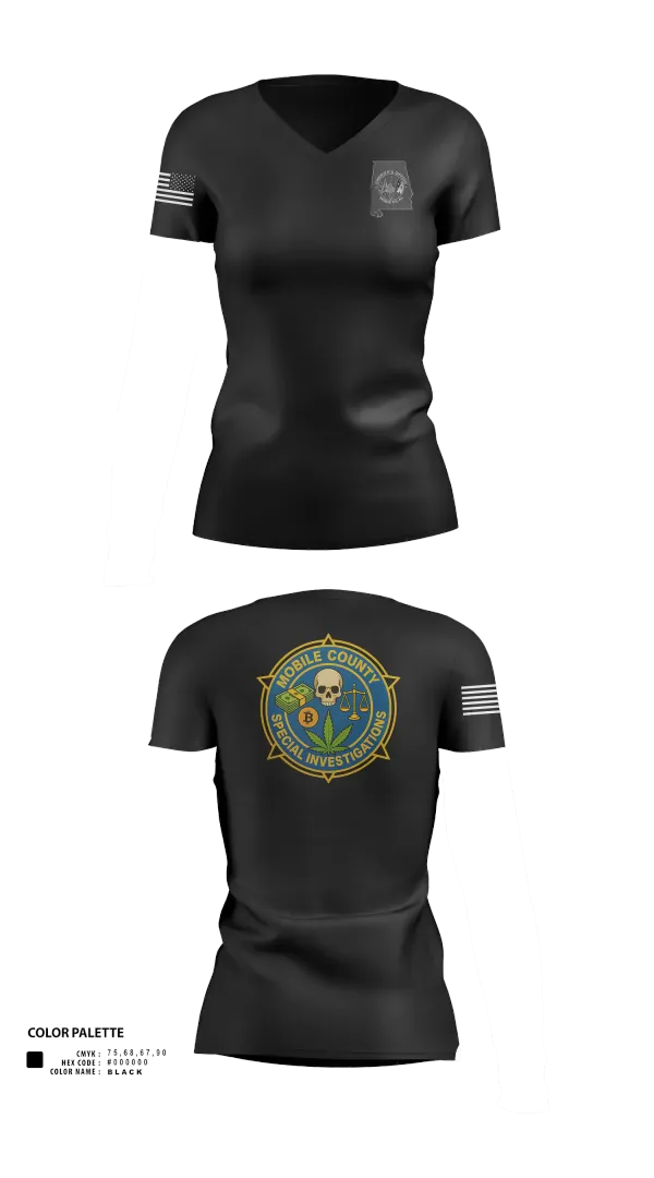 Womens Short Sleeve Vneck Shirt, MCSO Special Investigations Unit, Police, Teamtime, Team time, sublimation, custom sports apparel, team uniforms, spirit wear, spiritwear, sports uniforms, custom shirts, team store, custom team store, fundraiser sports, apparel fundraiser