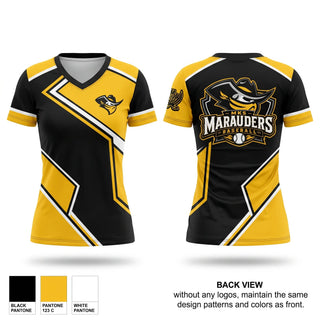 Womens Short Sleeve Vneck Shirt, MK5 Marauders, Baseball, Teamtime, Team time, sublimation, custom sports apparel, team uniforms, spirit wear, spiritwear, sports uniforms, custom shirts, team store, custom team store, fundraiser sports, apparel fundraiser