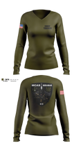 MCAS Miramar Military Working Dog Section Women's Long Sleeve V-neck Shirt - 13