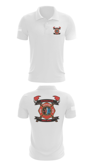Short Sleeve Performance Polo, Downsville fire department, Fire Department, Teamtime, Team time, sublimation, custom sports apparel, team uniforms, spirit wear, spiritwear, sports uniforms, custom shirts, team store, custom team store, fundraiser sports, apparel fundraiser