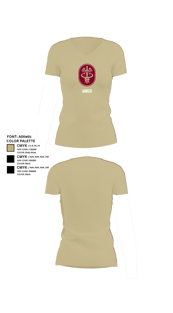 Womens Short Sleeve Vneck Shirt, Amed, , Teamtime, Team time, sublimation, custom sports apparel, team uniforms, spirit wear, spiritwear, sports uniforms, custom shirts, team store, custom team store, fundraiser sports, apparel fundraiser