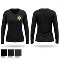 Plumas County Sheriffs Employee's Association 1907495 Women's Long Sleeve V-neck Shirt - 1