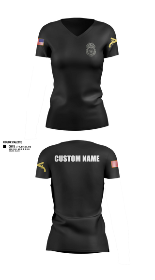 Womens Short Sleeve Vneck Shirt, 13th MDBFort Jackson LEA, Army, Teamtime, Team time, sublimation, custom sports apparel, team uniforms, spirit wear, spiritwear, sports uniforms, custom shirts, team store, custom team store, fundraiser sports, apparel fundraiser