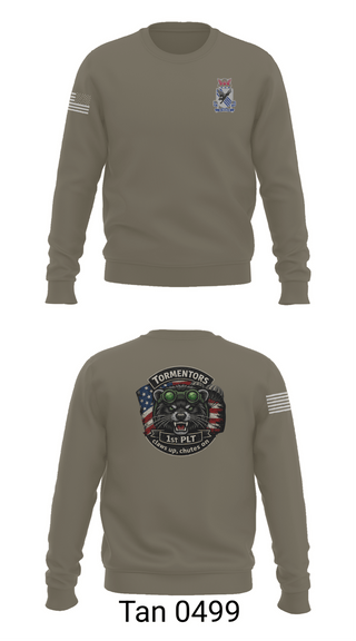 Crew Neck Sweatshirt, A CO 2-505, Army, Teamtime, Team time, sublimation, custom sports apparel, team uniforms, spirit wear, spiritwear, sports uniforms, custom shirts, team store, custom team store, fundraiser sports, apparel fundraiser