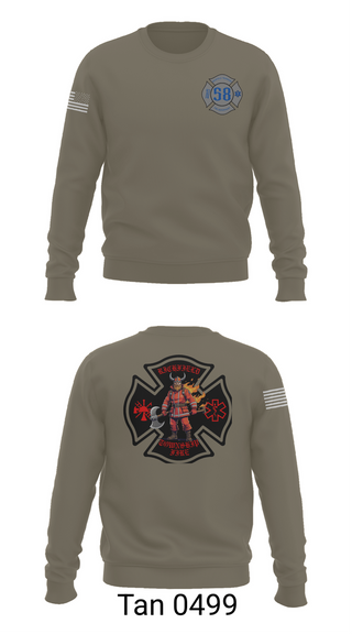 Crew Neck Sweatshirt, Richfield Township Fire, Fire Department, Teamtime, Team time, sublimation, custom sports apparel, team uniforms, spirit wear, spiritwear, sports uniforms, custom shirts, team store, custom team store, fundraiser sports, apparel fundraiser