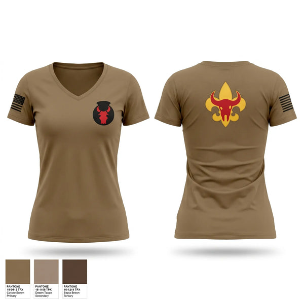 Womens Short Sleeve Vneck Shirt, 1/34 ABCT, National Guard, Teamtime, Team time, sublimation, custom sports apparel, team uniforms, spirit wear, spiritwear, sports uniforms, custom shirts, team store, custom team store, fundraiser sports, apparel fundraiser