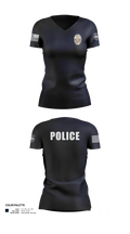Miami Police Department 44557573 Women's Short Sleeve V-neck Shirt - 10