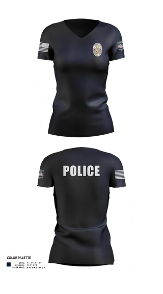 Womens Short Sleeve Vneck Shirt, Miami Police Department, , Teamtime, Team time, sublimation, custom sports apparel, team uniforms, spirit wear, spiritwear, sports uniforms, custom shirts, team store, custom team store, fundraiser sports, apparel fundraiser