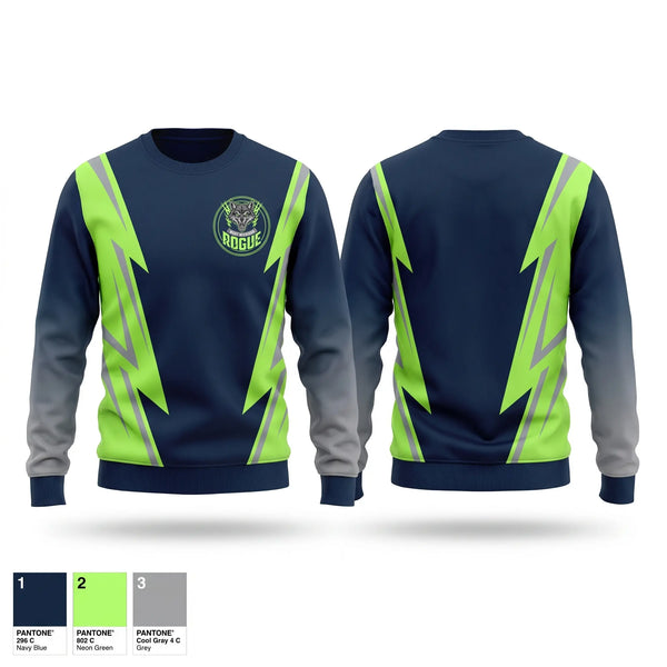 Crew Neck Sweatshirt, West Michigan Rogue, Men's Basketball, Teamtime, Team time, sublimation, custom sports apparel, team uniforms, spirit wear, spiritwear, sports uniforms, custom shirts, team store, custom team store, fundraiser sports, apparel fundraiser