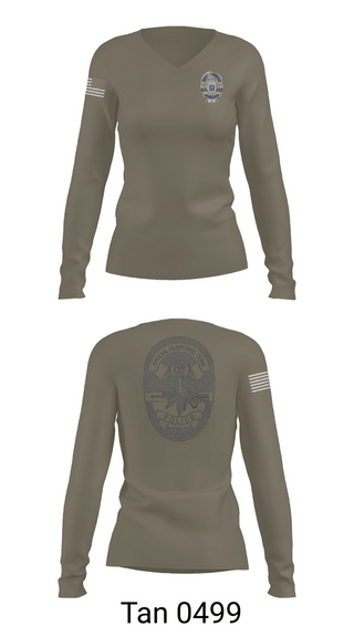 Womens Long Sleeve Vneck Shirt, Stuart SRT, Police, Teamtime, Team time, sublimation, custom sports apparel, team uniforms, spirit wear, spiritwear, sports uniforms, custom shirts, team store, custom team store, fundraiser sports, apparel fundraiser