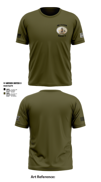 2nd Plt, Doghouse Company, 1/3 TOG 80089099 Short Sleeve Performance Shirt - 6