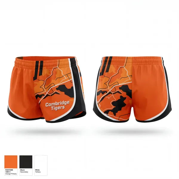 Womens Shorts, Cambridge Tigers, Softball, Teamtime, Team time, sublimation, custom sports apparel, team uniforms, spirit wear, spiritwear, sports uniforms, custom shirts, team store, custom team store, fundraiser sports, apparel fundraiser