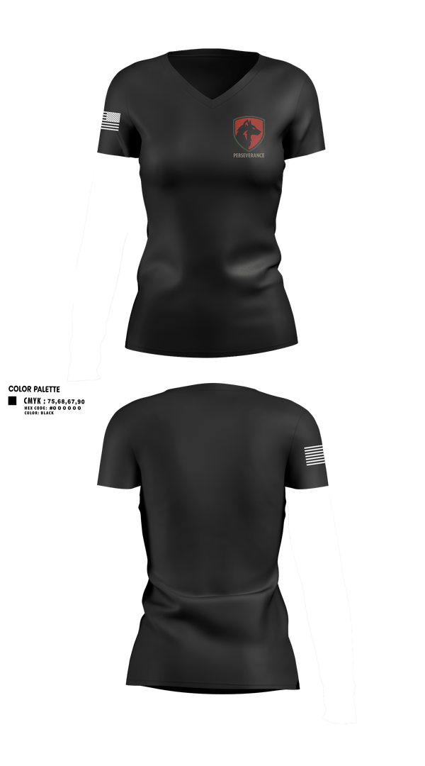 Womens Short Sleeve Vneck Shirt, Perseverance, Army, Teamtime, Team time, sublimation, custom sports apparel, team uniforms, spirit wear, spiritwear, sports uniforms, custom shirts, team store, custom team store, fundraiser sports, apparel fundraiser