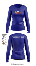 B Buzz Baseball League 75019054 Women's Long Sleeve V-neck Shirt - 4