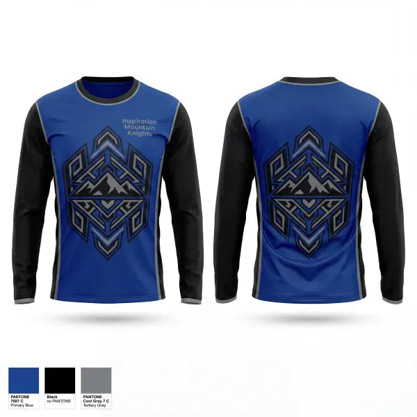 Long Sleeve Performance Shirt, Inspiration Mountain Knights, Baseball, Teamtime, Team time, sublimation, custom sports apparel, team uniforms, spirit wear, spiritwear, sports uniforms, custom shirts, team store, custom team store, fundraiser sports, apparel fundraiser