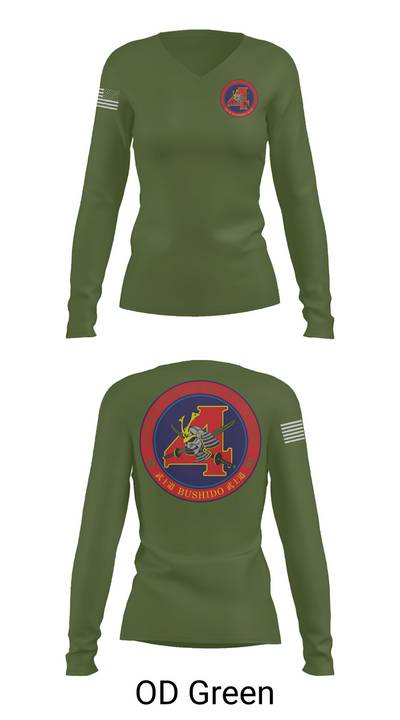 Combat Logistics Battalion 4 46395084 Women's Long Sleeve V-neck Shirt - 57