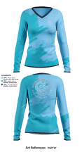 Carson High School 66878686 Women's Long Sleeve V-neck Shirt - 1