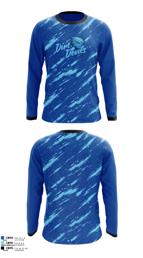 Long Sleeve Performance Shirt, Dirt Devils, Softball, Teamtime, Team time, sublimation, custom sports apparel, team uniforms, spirit wear, spiritwear, sports uniforms, custom shirts, team store, custom team store, fundraiser sports, apparel fundraiser
