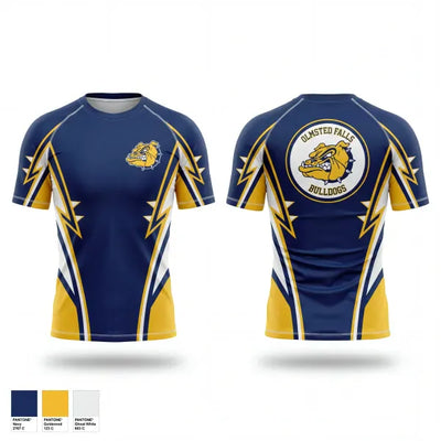Olmsted Falls Bulldogs 23470087 Short Sleeve Rash Guard Shirt - 1
