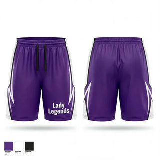 Mens Reversible Basketball Shorts, Lady Legends, Women's Basketball, Teamtime, Team time, sublimation, custom sports apparel, team uniforms, spirit wear, spiritwear, sports uniforms, custom shirts, team store, custom team store, fundraiser sports, apparel fundraiser