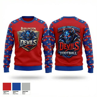 Crew Neck Sweatshirt, BURLINGTON BLUE DEVILS FOOTBALL CLUB, , Teamtime, Team time, sublimation, custom sports apparel, team uniforms, spirit wear, spiritwear, sports uniforms, custom shirts, team store, custom team store, fundraiser sports, apparel fundraiser