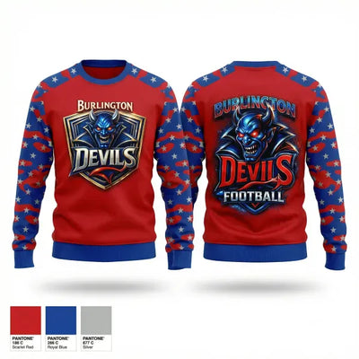 BURLINGTON BLUE DEVILS FOOTBALL CLUB 32226771 Crew Neck Sweatshirt - 2