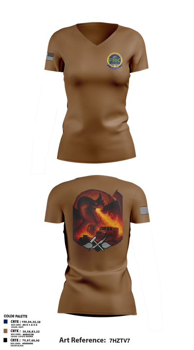 900 Division 83535316 Women's Short Sleeve V-neck Shirt - 106