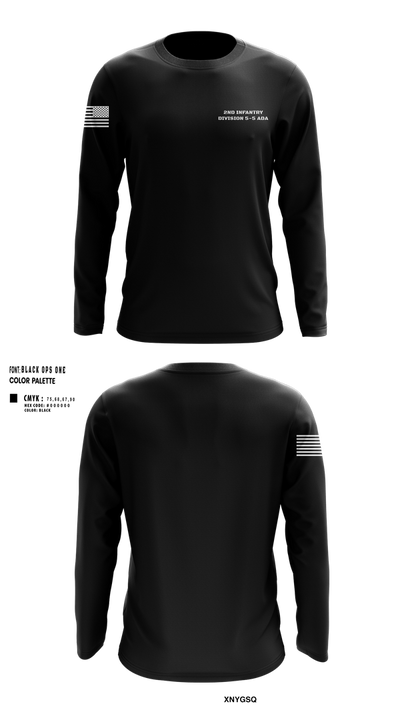 2nd Infantry Division 5-5 ADA 8230799 Long Sleeve Performance Shirt 30