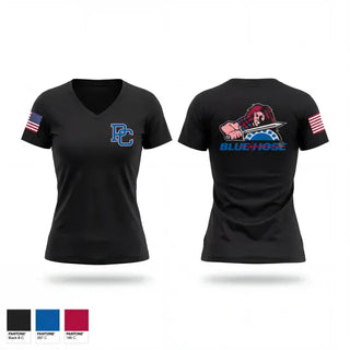 Womens Short Sleeve Vneck Shirt, PC ROTC, Army, Teamtime, Team time, sublimation, custom sports apparel, team uniforms, spirit wear, spiritwear, sports uniforms, custom shirts, team store, custom team store, fundraiser sports, apparel fundraiser