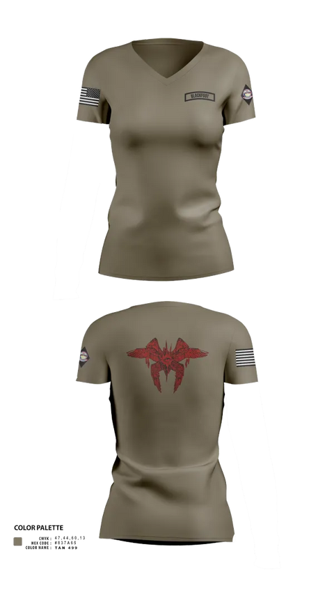 Womens Short Sleeve Vneck Shirt, Blackfoot 2nd platoon, , Teamtime, Team time, sublimation, custom sports apparel, team uniforms, spirit wear, spiritwear, sports uniforms, custom shirts, team store, custom team store, fundraiser sports, apparel fundraiser