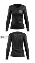 DSNY Police Women's Long Sleeve V-neck Shirt - 35