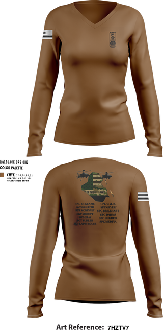 Womens Long Sleeve Vneck Shirt, 2-17 CAV, , Teamtime, Team time, sublimation, custom sports apparel, team uniforms, spirit wear, spiritwear, sports uniforms, custom shirts, team store, custom team store, fundraiser sports, apparel fundraiser