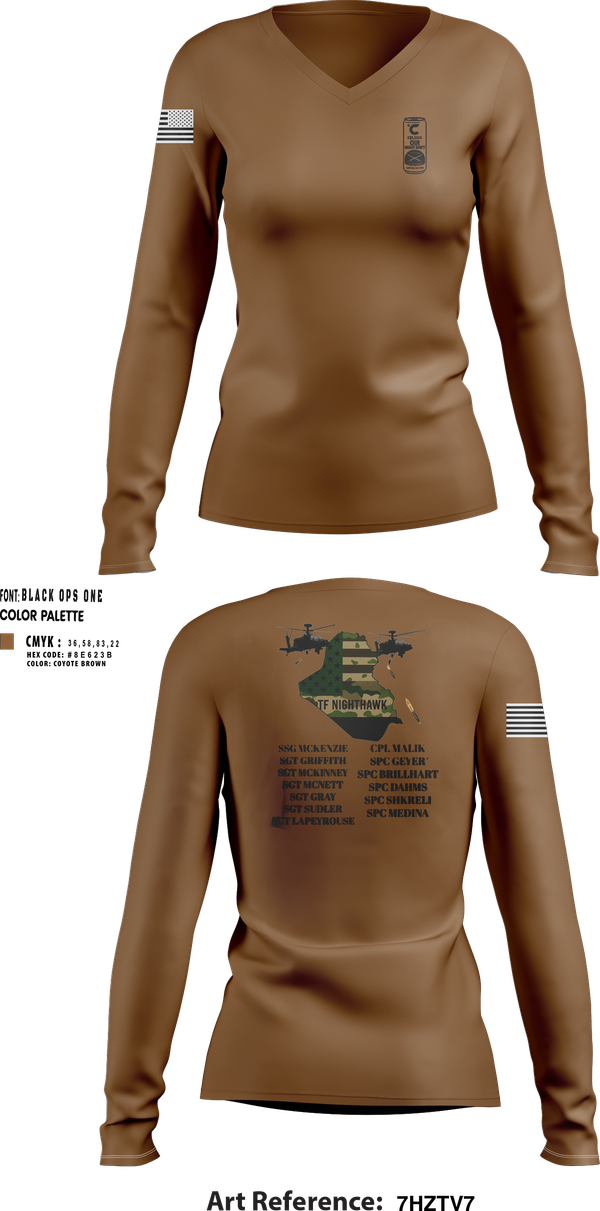 Womens Long Sleeve Vneck Shirt, 2-17 CAV, , Teamtime, Team time, sublimation, custom sports apparel, team uniforms, spirit wear, spiritwear, sports uniforms, custom shirts, team store, custom team store, fundraiser sports, apparel fundraiser