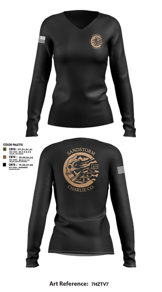 Womens Long Sleeve Vneck Shirt, Charlie Company, , Teamtime, Team time, sublimation, custom sports apparel, team uniforms, spirit wear, spiritwear, sports uniforms, custom shirts, team store, custom team store, fundraiser sports, apparel fundraiser