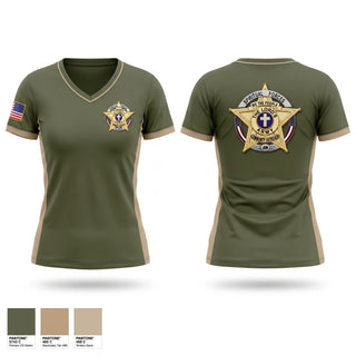 Womens Short Sleeve Vneck Shirt, Spiritual Forces The Lords Army, National Guard, Teamtime, Team time, sublimation, custom sports apparel, team uniforms, spirit wear, spiritwear, sports uniforms, custom shirts, team store, custom team store, fundraiser sports, apparel fundraiser