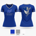 Lewis County High School 1927103 Women's Short Sleeve V-neck Shirt - 1