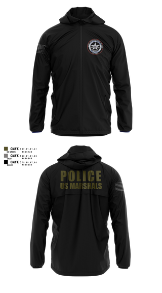Windbreaker, US Marshals PNVOTF, Police, Teamtime, Team time, sublimation, custom sports apparel, team uniforms, spirit wear, spiritwear, sports uniforms, custom shirts, team store, custom team store, fundraiser sports, apparel fundraiser