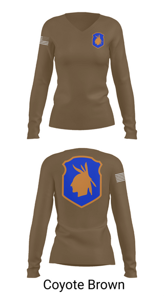 Womens Long Sleeve Vneck Shirt, 98th training div, , Teamtime, Team time, sublimation, custom sports apparel, team uniforms, spirit wear, spiritwear, sports uniforms, custom shirts, team store, custom team store, fundraiser sports, apparel fundraiser