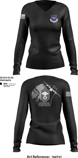 Womens Long Sleeve Vneck Shirt, LRAFB Chiefs Group, , Teamtime, Team time, sublimation, custom sports apparel, team uniforms, spirit wear, spiritwear, sports uniforms, custom shirts, team store, custom team store, fundraiser sports, apparel fundraiser