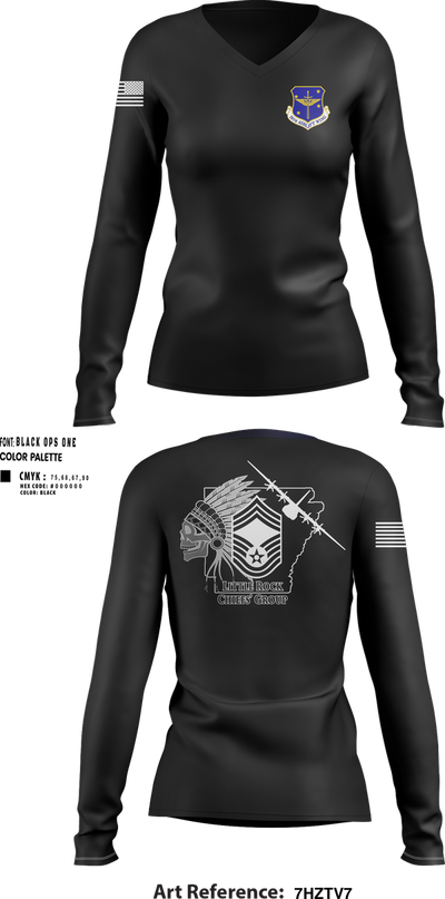 LRAFB Chiefs Group 49231806 Women's Long Sleeve V-neck Shirt - 202