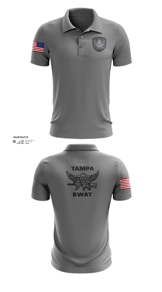Short Sleeve Performance Polo, Tampa SWAT, Police, Teamtime, Team time, sublimation, custom sports apparel, team uniforms, spirit wear, spiritwear, sports uniforms, custom shirts, team store, custom team store, fundraiser sports, apparel fundraiser
