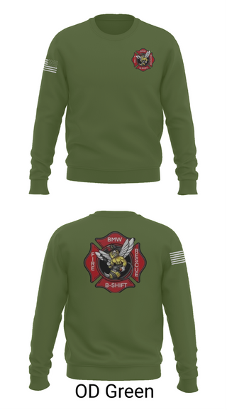 Crew Neck Sweatshirt, B-Shift, Fire Department, Teamtime, Team time, sublimation, custom sports apparel, team uniforms, spirit wear, spiritwear, sports uniforms, custom shirts, team store, custom team store, fundraiser sports, apparel fundraiser