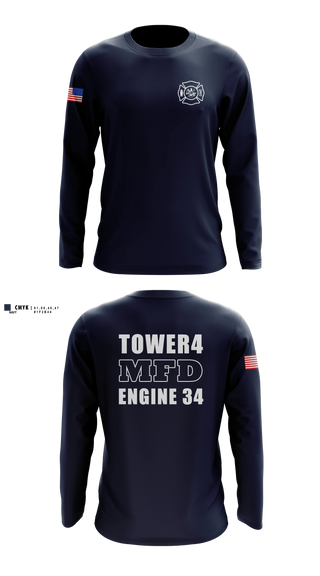 Long Sleeve Performance Shirt, Morristown Fire Department, Fire Department, Teamtime, Team time, sublimation, custom sports apparel, team uniforms, spirit wear, spiritwear, sports uniforms, custom shirts, team store, custom team store, fundraiser sports, apparel fundraiser