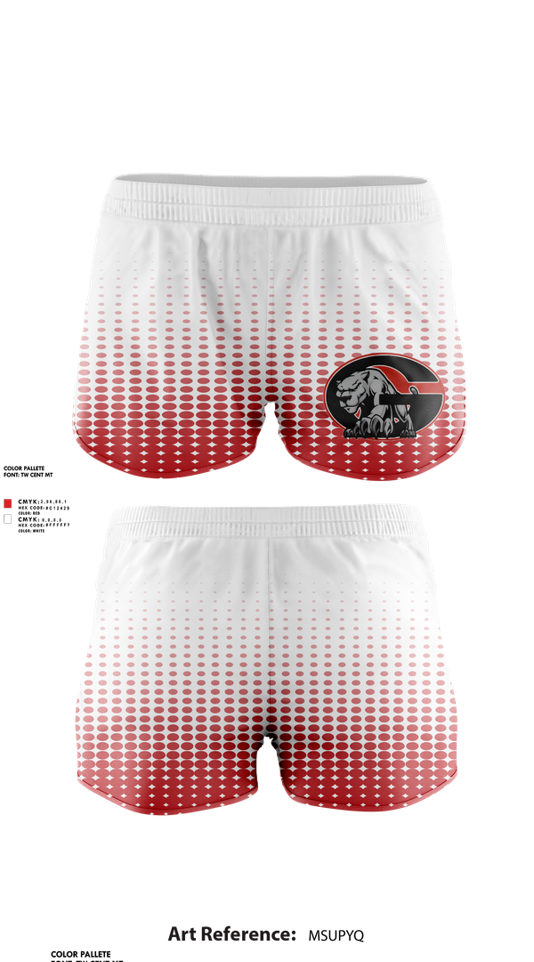 Womens Shorts, Glen oaks, Track & Field, Teamtime, Team time, sublimation, custom sports apparel, team uniforms, spirit wear, spiritwear, sports uniforms, custom shirts, team store, custom team store, fundraiser sports, apparel fundraiser