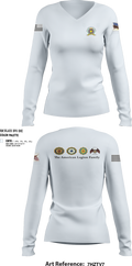 American Legion CSM Gary W Crisp Post 289. Clarksville,TN 56058352 Women's Long Sleeve V-neck Shirt - 100