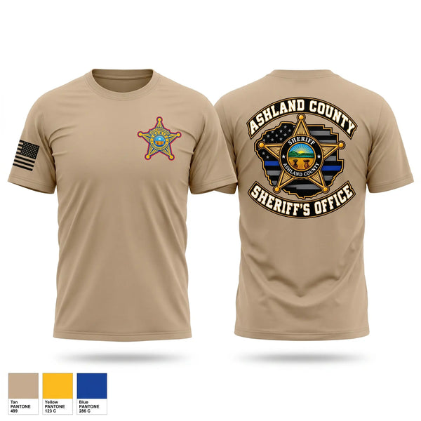 Old School Cotton Feel Shirt, Ashland County Sheriff Office, Police, Teamtime, Team time, sublimation, custom sports apparel, team uniforms, spirit wear, spiritwear, sports uniforms, custom shirts, team store, custom team store, fundraiser sports, apparel fundraiser