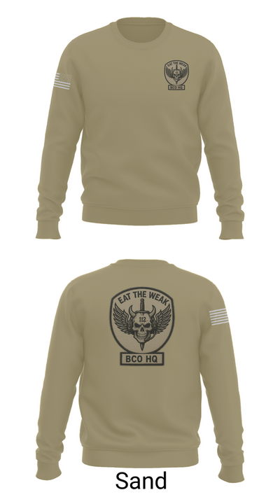 112th Signal Battalion Bravo Company 17211298 Crew Neck Sweatshirt - 85