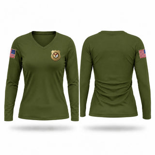 Womens Long Sleeve Vneck Shirt, CIRT, Police, Teamtime, Team time, sublimation, custom sports apparel, team uniforms, spirit wear, spiritwear, sports uniforms, custom shirts, team store, custom team store, fundraiser sports, apparel fundraiser