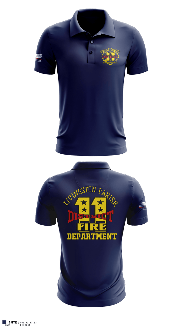 Short Sleeve Performance Polo, Livingston parish fire district 11, Fire Department, Teamtime, Team time, sublimation, custom sports apparel, team uniforms, spirit wear, spiritwear, sports uniforms, custom shirts, team store, custom team store, fundraiser sports, apparel fundraiser