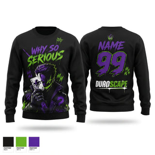 Crew Neck Sweatshirt, Why So Serious, Softball, Teamtime, Team time, sublimation, custom sports apparel, team uniforms, spirit wear, spiritwear, sports uniforms, custom shirts, team store, custom team store, fundraiser sports, apparel fundraiser